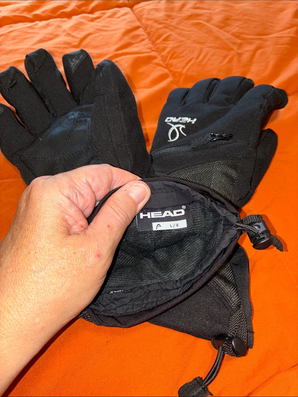 Men’s Head Black Winter Gloves with Grip Panels - size Large - Picture 3 of 8